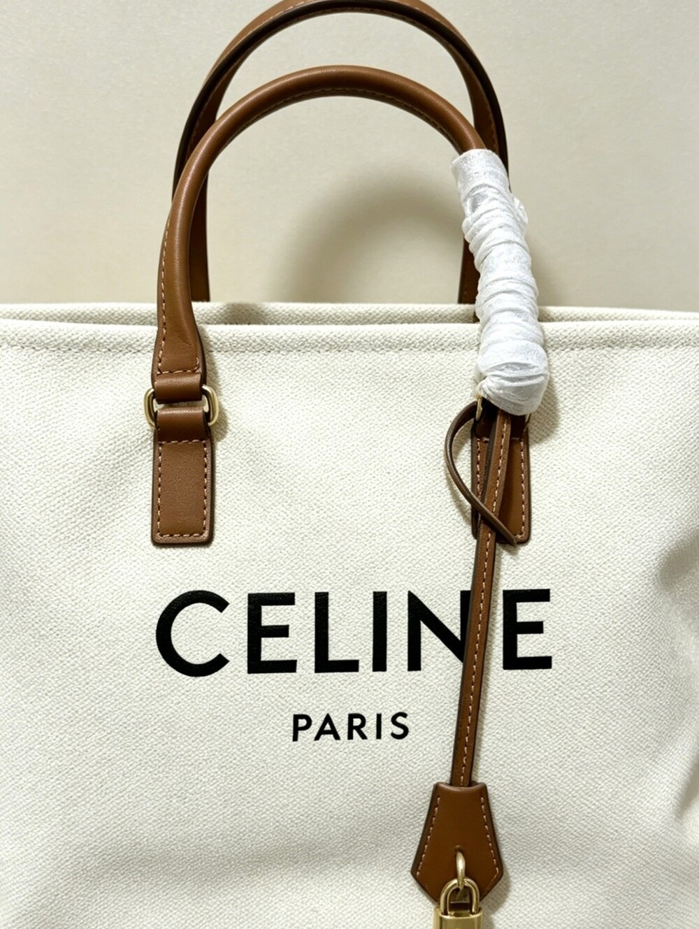 CELINE Cabas de France Canvas Tote Bag - Picture 2 of 6